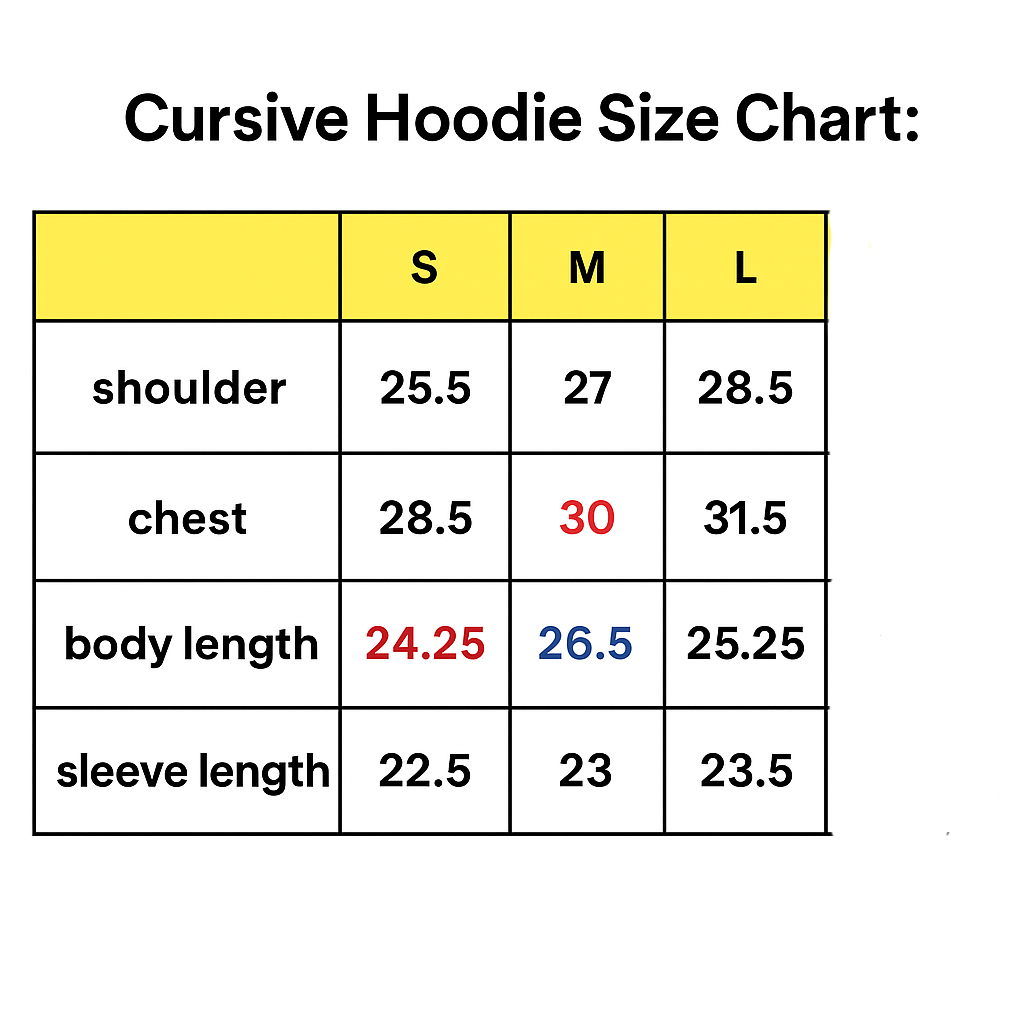 Cursive Hoodie